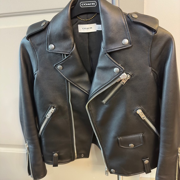 Coach leather moto jacket - Picture 4 of 8